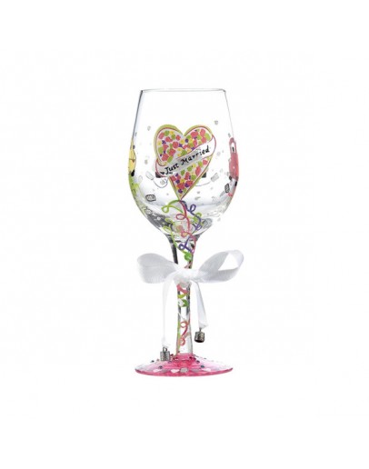 Lolita Wine Glass Just Married 