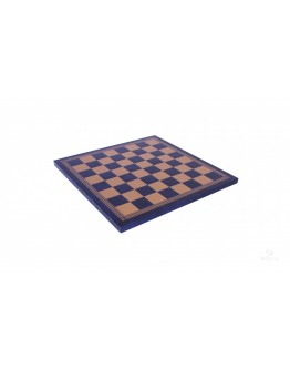 LEATHER LOOK CHESS BOARD blue gold