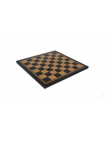 LEATHER LOOK CHESS BOARD black gold